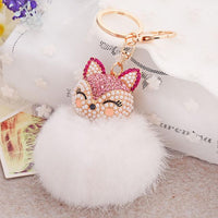 Lovely Fox Fur Ball Key chains - StoreRage Online