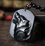 Black Obsidian Wolf Amulet - StoreRage Online