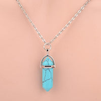 Natural Crystal  turquoise Stone Pendant  For Women - StoreRage Online