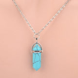 Natural Crystal  turquoise Stone Pendant  For Women - StoreRage Online