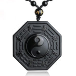 Black Obsidian Yin-Yang Necklace Pendant - StoreRage Online