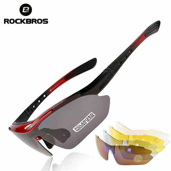 ROCKBROS Polarized Sports Men Sunglasses w/ Free 4 Pairs of Lenses