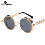 Metal Round Steampunk Fashion Sunglasses