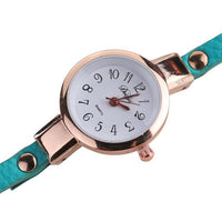 Diamond Wrap Around Leather Bracelet Watch