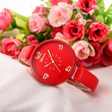 Elegant Fashion Faux Leather Watches for Women